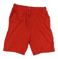 Červené teplákové kraťasy Primark