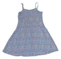 Modré květované lehké šaty zn. Primark