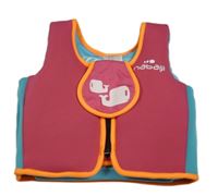 Malinovo-modrá plovací vesta s velrybami Nabaiji