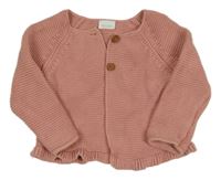 Starorůžový propínací svetr Next