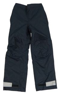 Tmavomodré šusťákové podšité kalhoty TCM