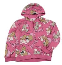 Fuchsiová propínací mikina s Jerrym a kapucí