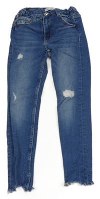 Modré skinny rifle s prošoupáním Zara