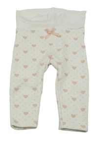 Bílé tepláky se srdíčky C&A