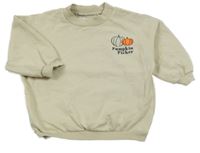 Béžová oversize mikina s dýněmi a nápisem George