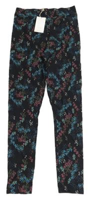 Nové - Antracitové květované legíny Leigh Tucker