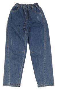 Modré jogger rifle s prošoupáním