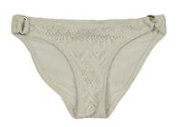 Bílé třpytivé krajkové plavkové kalhotky H&M