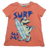 Korálové tričko s dinosaurem Little Kids