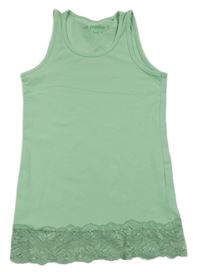 Zelený top s krajkou A Punto