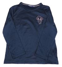 Tmavomodré sportovní triko s mrakem Lupilu