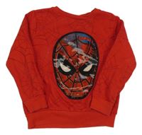 Červená mikina s měnícím obrázkem - Spiderman Marvel