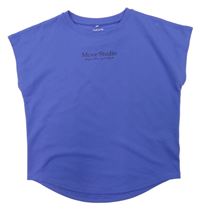 Fialové sportovní oversize tričko H&M