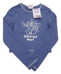 Nové - Tmavomodré crop triko se Stitchem Primark