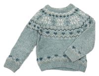 Světlezelený žinylkový svetr se vzorem Primark