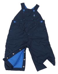 Nové - Tmavomodré plátěné zateplené laclové kalhoty Mothercare