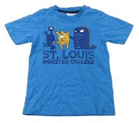 Modré tričko s příšerkami Topolino