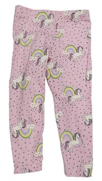 Světlerůžové vzorované legíny s jednorožci Primark