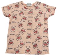 Světlerůžové tričko s medvídky - Moschino