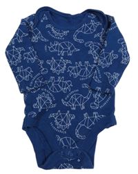 Tmavomodré body s dinosaury Tu