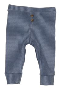Modré pruhované lehké tepláky s knoflíky Next