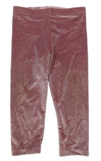 Starorůžové sametové legíny F&F