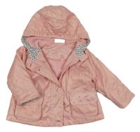 Světlerůžová šusťáková jarní bunda s kapucí Coccodrillo