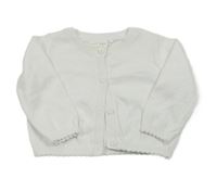 Bílý lehký propínací svetr Next