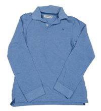 Modré melírované polo triko H&M