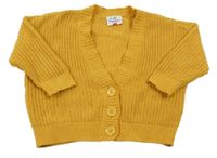 Okrový propínací oversize svetr Topolino