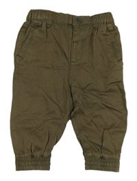 Khaki cuff plátěné kalhoty orchestra