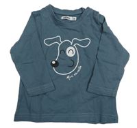 Šedomodré triko s pejskem 