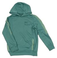 Zelená sportovní mikina s nápisem a kapucí George