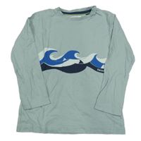 Světlemodré triko s vlnami Fat Face