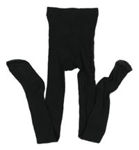 Antracitové žebrované punčocháče H&M