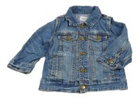 Modrá riflová bunda s kapsami GAP