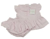 Nové - 2 set - světlerůžová tunika volánky + kraťasy s volánkem 