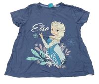 Tmavomodré tričko s Elsou Disney