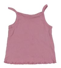 Růžový žebrovaný crop top Kiki&Koko