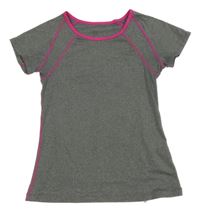 Šedo-růžové sportovní tričko H&M