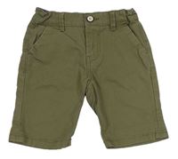 Khaki riflové kraťasy Denim Co.
