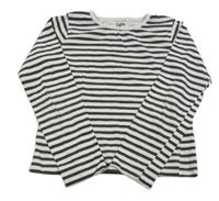 Bílo-tmavošedé pruhované triko M&S