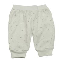 Bílé vzorované tepláky 