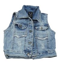 Světlemodrá riflová vesta 