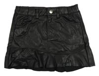 Černá koženková sukně 