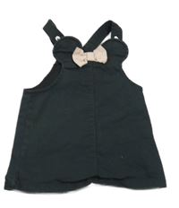 Tmavošedé riflové laclové šaty s mašlí H&M