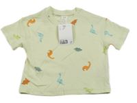 Nové - Mintové tričko s diny H&M