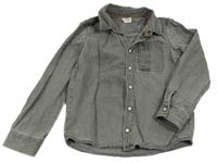 Světlešedá riflová košilová bunda 