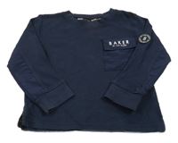 Tmavomodré triko s logem Baker