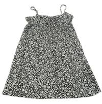 Černo-bílé květované šaty George